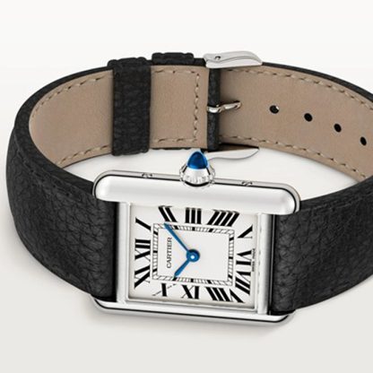 Cartier Tank Must Small Model Quartz Movement Steel Leather WSTA0042 - Image 4