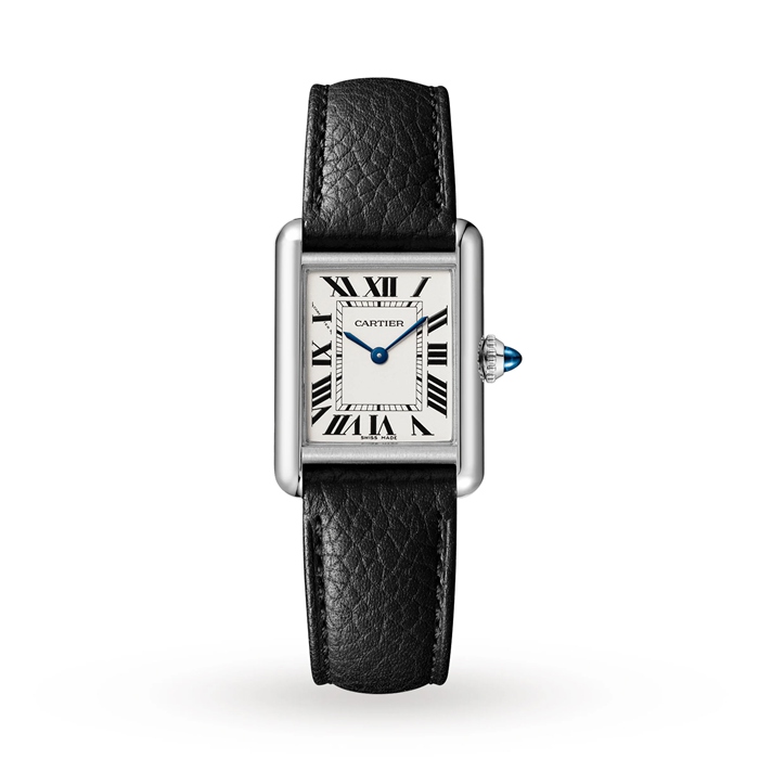 Cartier Tank Must Small Model Quartz Movement Steel Leather WSTA0042