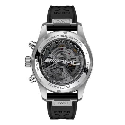 IWC Pilot Performance Chronograph 41mm AMG Mens Watch Black Rubber IW388305 - Image 2