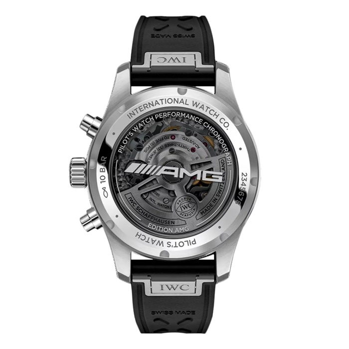 IWC Pilot Performance Chronograph 41mm AMG Mens Watch Black Rubber IW388305 - Image 2