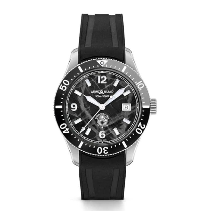 Montblanc 1858 Iced Black Sea 41mm Mens Watch 129372
