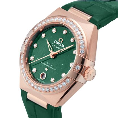 Omega Constellation Co-Axial Master Chronometer 29mm Ladies Watch Green O13158292099004 - Image 5