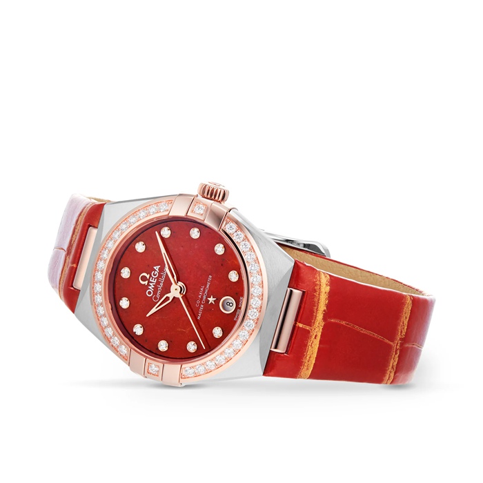 Omega Constellation Co-Axial Master Chronometer 29mm Ladies Watch Red O13128292099002 - Image 3