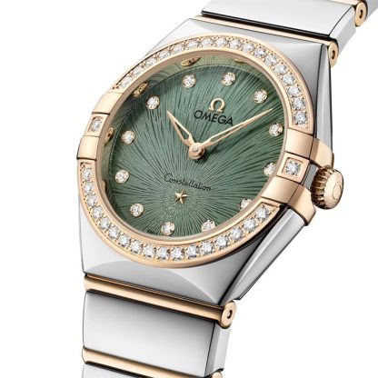 Omega Constellation Moonshine Gold 28mm Ladies Watch Green O13125286060001 - Image 2