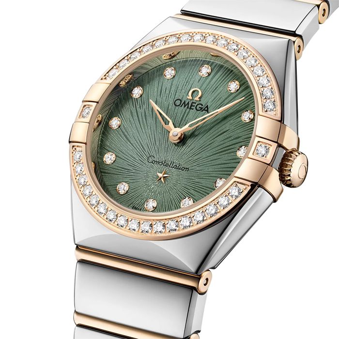 Omega Constellation Moonshine Gold 28mm Ladies Watch Green O13125286060001 - Image 2