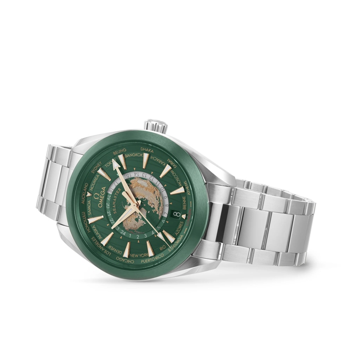 Omega Seamaster Aqua Terra 150m Co Axial Master Chronomaster GMT Worldtimer 43mm Mens Watch Green O22030432210001 - Image 4