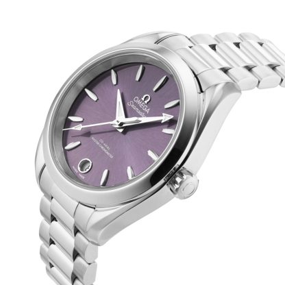 Omega Seamaster Aqua Terra 150m Co-Axial Master Chronometer 34mm Ladies Watch Purple O22010342010002 - Image 4