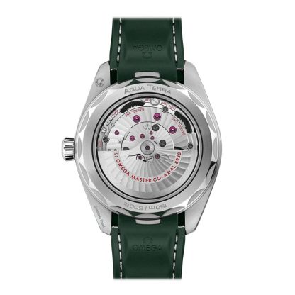 Omega Seamaster Aqua Terra 150m Co Axial Master Chronometer GMT Worldtimer 43mm Mens Watch Green Rubber O22032432210001 - Image 2