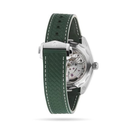 Omega Seamaster Aqua Terra 150m Co Axial Master Chronometer GMT Worldtimer 43mm Mens Watch Green Rubber O22032432210001 - Image 5