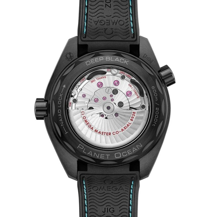 Omega Seamaster Planet Ocean 600M 45.5 mm Mens Watch Black Ceramic on Rubber Strap Blue O21592462201006 - Image 2