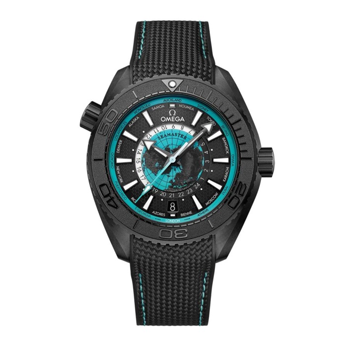 Omega Seamaster Planet Ocean 600M 45.5 mm Mens Watch Black Ceramic on Rubber Strap Blue O21592462201006