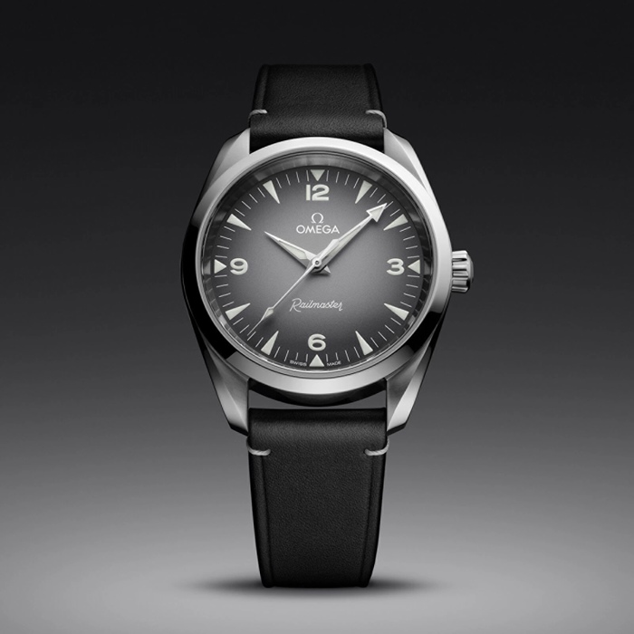 Omega Seamaster Railmaster 38mm Mens Watch Grey Leather O23512382006001 - Image 4