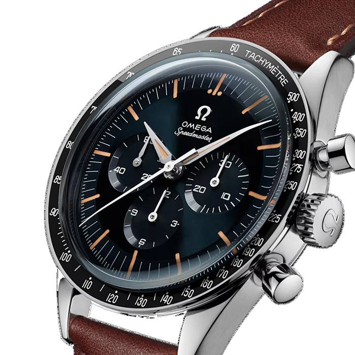 Omega Speedmaster Anniversary Series 40mm Mens Watch Blue -Brown Leather Strap O31032405006002 - Image 2