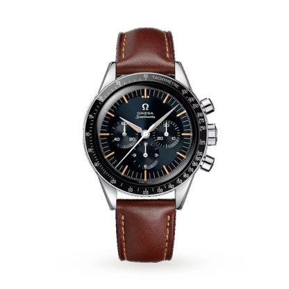 Omega Speedmaster Anniversary Series 40mm Mens Watch Blue -Brown Leather Strap O31032405006002