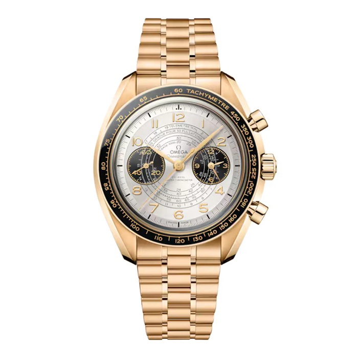 Omega Speedmaster Chronoscope Paris 2024 Olympics 43mm Mens Watch Moonshine Gold O52260435102001
