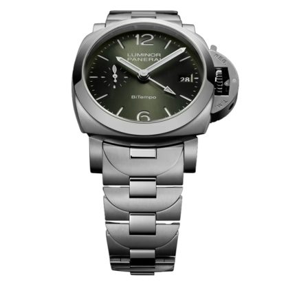 Panerai Luminor Quaranta BiTempo 40mm Mens Watch Green PAM01640 - Image 3