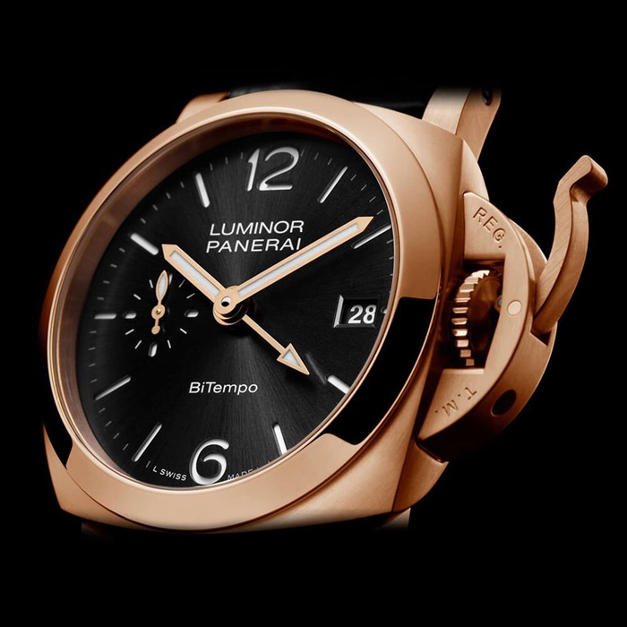 Panerai Luminor Quaranta BiTempo Goldtech 40mm Mens Watch Black PAM01641 - Image 3