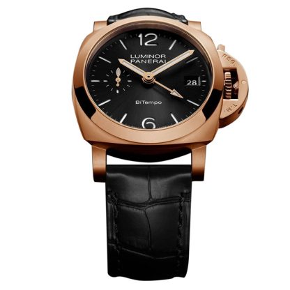 Panerai Luminor Quaranta BiTempo Goldtech 40mm Mens Watch Black PAM01641 - Image 4