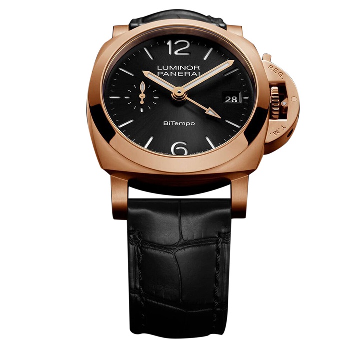 Panerai Luminor Quaranta BiTempo Goldtech 40mm Mens Watch Black PAM01641 - Image 4