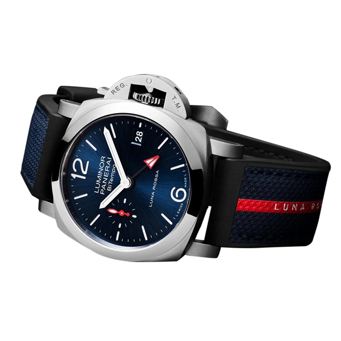 Panerai Luminor Quaranta BiTempo Luna Rossa 40mm Mens Watch Blue PAM01404 - Image 3