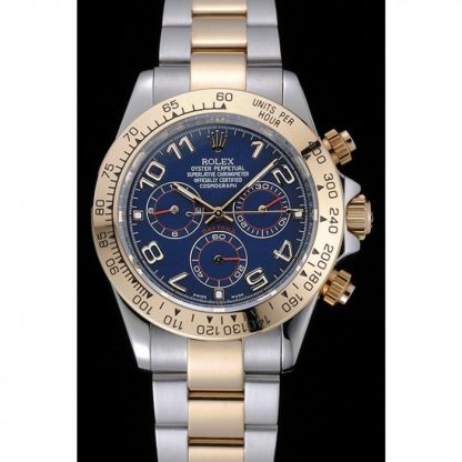 Replica Rolex Cosmograph Daytona Blue Dial Two Tone Stainless Steel Bracelet 1454246 - Image 2