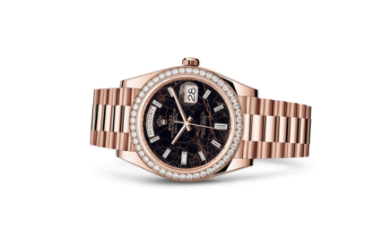 Replica Rolex Day-Date 40 Oyster 40 mm Everose gold and diamonds 228345RBR - Image 2