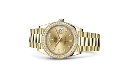 Replica Rolex Day-Date 40 Oyster 40 mm yellow gold and diamonds 228348RBR - Image 2
