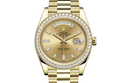 Replica Rolex Day-Date 40 Oyster 40 mm yellow gold and diamonds 228348RBR