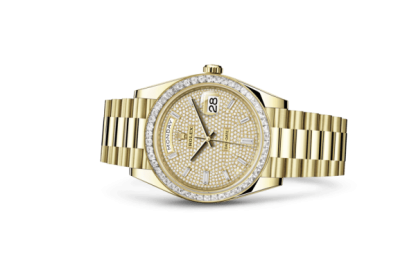 Replica Rolex Day-Date 40 Oyster 40 mm yellow gold and diamonds 228398TBR - Image 2