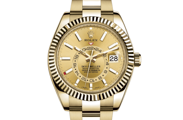 Replica Rolex Sky-Dweller Oyster 42 mm yellow gold 326938