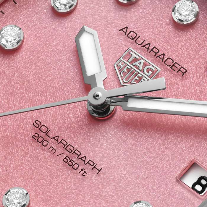 TAG Heuer Aquaracer Professional 200 Solargraph 34mm Ladies Watch Pink WBP1318.BA0005 - Image 3