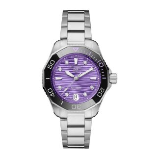 TAG Heuer Aquaracer Professional 300 36mm Ladies Watch Purple WBP231M.BA0618