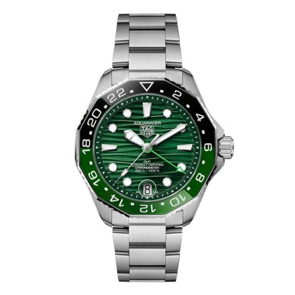 TAG Heuer Aquaracer Professional 300 GMT 42mm Mens Watch Green WBP5115.BA0013