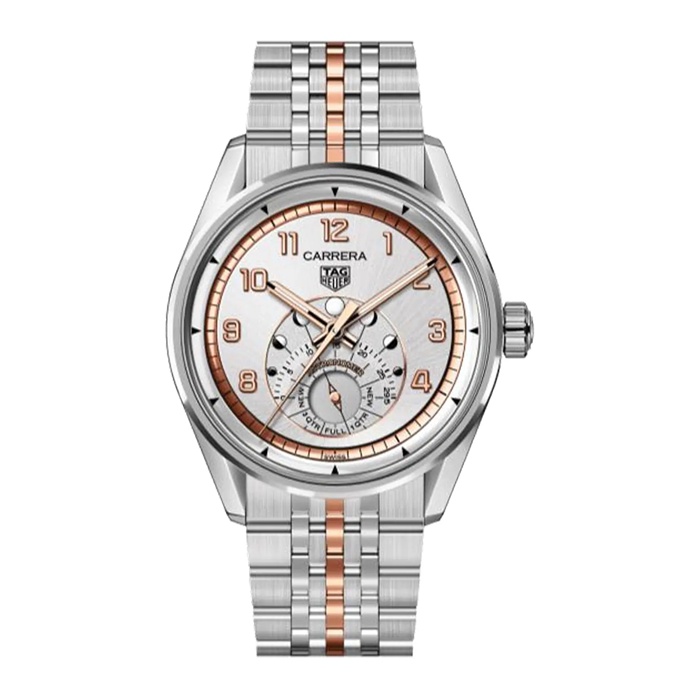 TAG Heuer Carrera Astronomer 39mm Mens Watch Silver WBX2111.BD0002