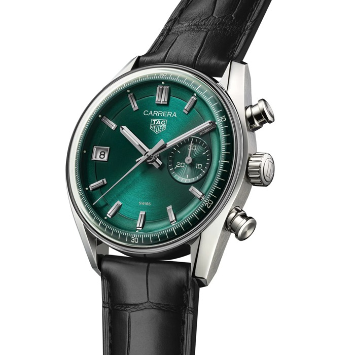 TAG Heuer Carrera Chronograph 39mm Mens Watch Green CBS2211.FC6545 - Image 2