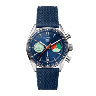 TAG Heuer Carrera Chronograph Skipper 39mm Mens Watch Blue CBS2213.FN6002