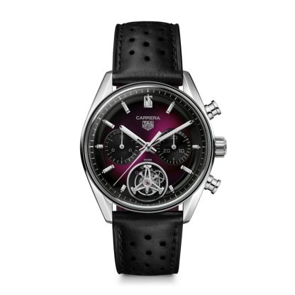 TAG Heuer Carrera Glassbox Tourbillon Limited Edition 42mm Mens Watch Purple CBS5017.FC6605