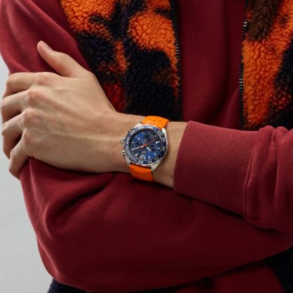 TAG Heuer Formula 1 Chronograph 43mm Mens Watch Orange Rubber Strap CAZ1014.FT8028 - Image 4