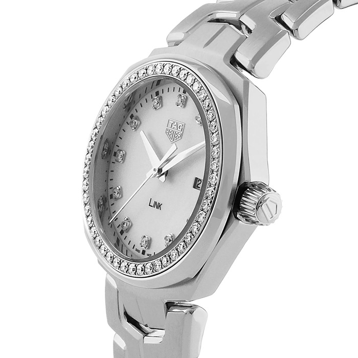 TAG Heuer Link 32mm Diamond Bezel Ladies Watch WBC1316.BA0600 - Image 2