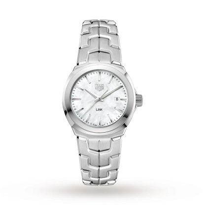 TAG Heuer Link Quartz Date Mother Of Pearl 32mm Ladies Watch WBC1310.BA0600