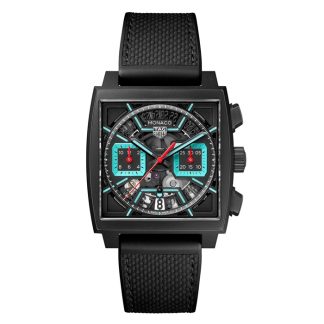 TAG Heuer Monaco Chronograph 39mm Mens Watch Titanium Turqouise CBL2184.FT6236