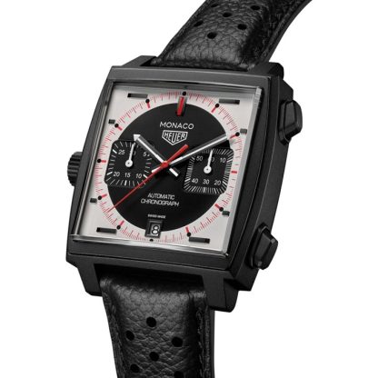 TAG Heuer Monaco Chronograph Stopwatch 39mm Limited Edition Mens Watch Black CAW218F.FC6356 - Image 2