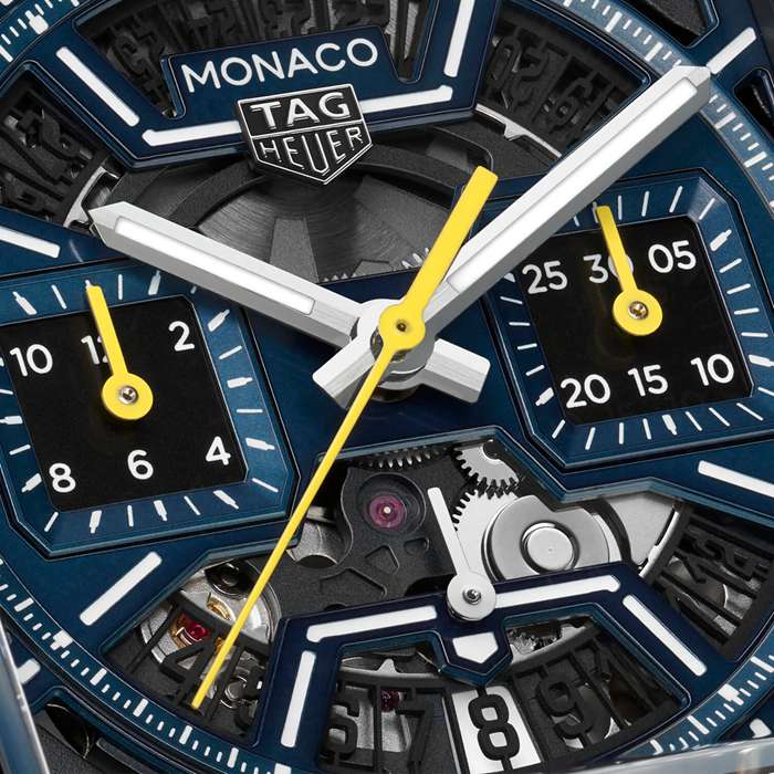 TAG Heuer Monaco Skeleton 39mm Mens Watch Blue CBL2188.FT6261 - Image 4