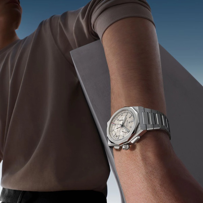 Zenith Defy Skyline Chronograph 42mm Mens Watch Silver Interchangeable Strap 03.9500.3600/01.I001 - Image 4