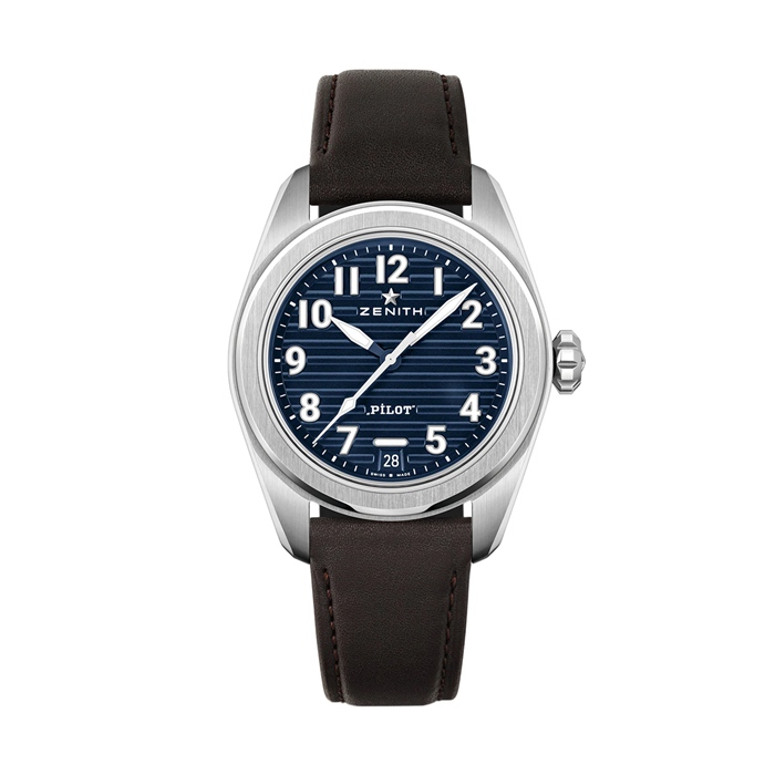 Zenith Pilot Automatic 40mm Mens Watch Blue 2 Straps 03.4000.3620/51.I003 - Image 2